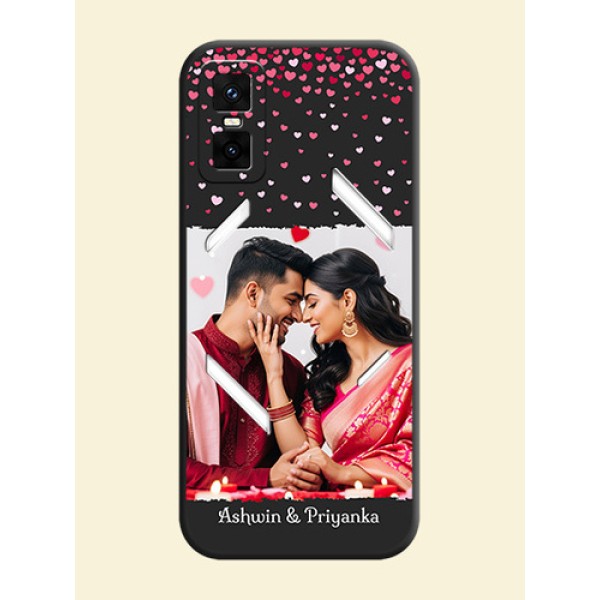 Fall in Love with Your Partner on Photo On Space Black Custom Soft Matte Mobile Back Cover - Infinix GT 30 Pro 5G Fall in Love with Your Partner on Photo On Space Black Custom Soft Matte Mobile Back Cover - Infinix GT 30 Pro 5G