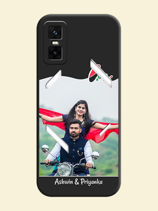 Fall in Love Pattern with Picture on Photo On Space Black Custom Soft Matte Mobile Back Cover - Infinix GT 30 Pro 5G
