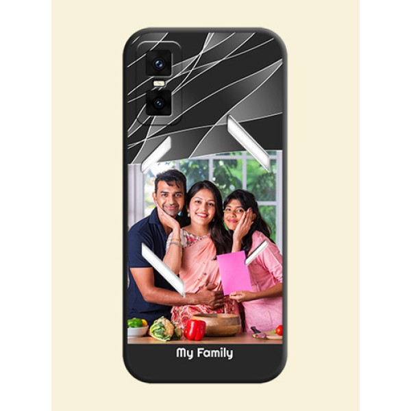 Mixed Wave Lines on Photo On Space Black Custom Soft Matte Mobile Back Cover - Infinix GT 30 Pro 5G