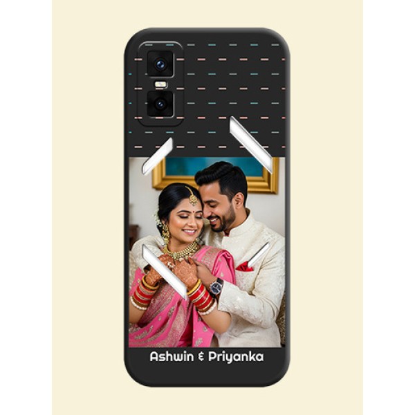 Line Pattern Design with Text On Space Black Custom Soft Matte Mobile Back Cover - Infinix GT 30 Pro 5G Line Pattern Design with Text On Space Black Custom Soft Matte Mobile Back Cover - Infinix GT 30 Pro 5G