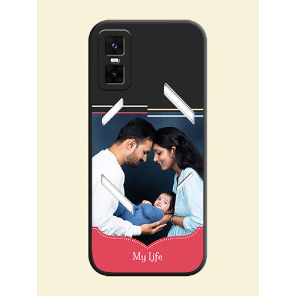 Classic Plain Design with Name On Space Black Custom Soft Matte Mobile Back Cover - Infinix GT 30 Pro 5G Classic Plain Design with Name On Space Black Custom Soft Matte Mobile Back Cover - Infinix GT 30 Pro 5G