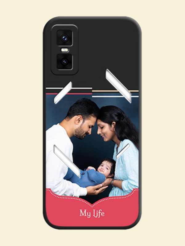 Classic Plain Design with Name On Space Black Custom Soft Matte Mobile Back Cover - Infinix GT 30 Pro 5G