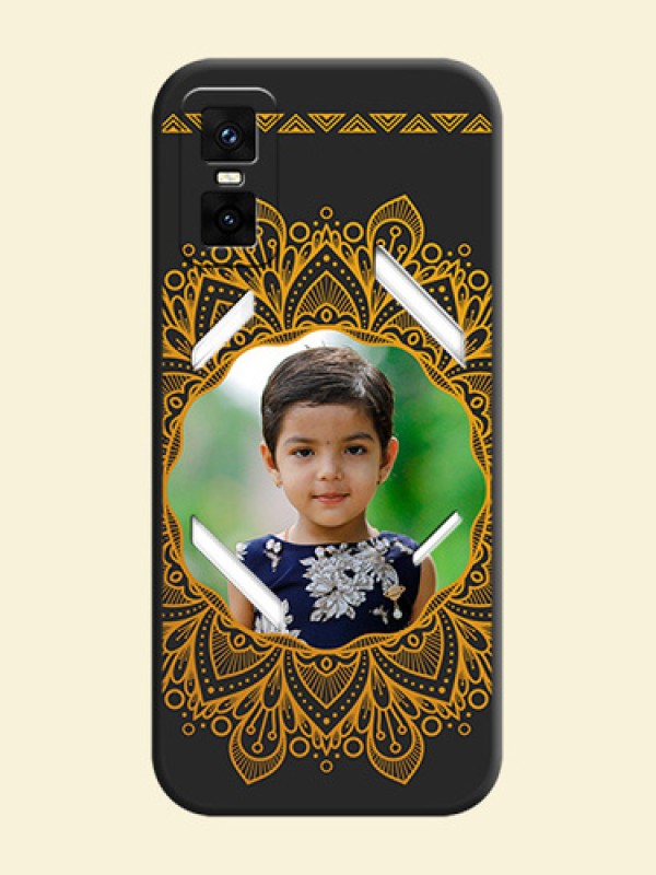 Round Image with Floral Design On Space Black Custom Soft Matte Mobile Back Cover - Infinix GT 30 Pro 5G
