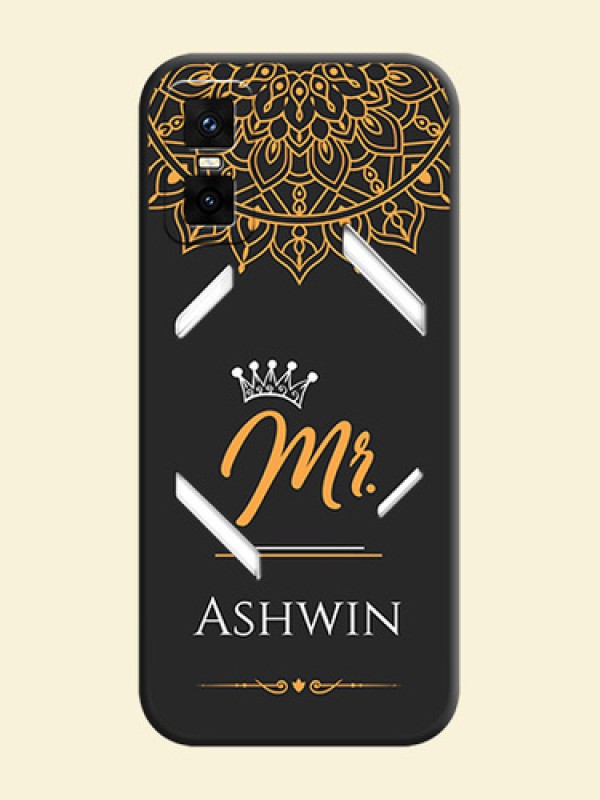 Mr Name with Floral Design On Space Black Custom Soft Matte Mobile Back Cover - Infinix GT 30 Pro 5G