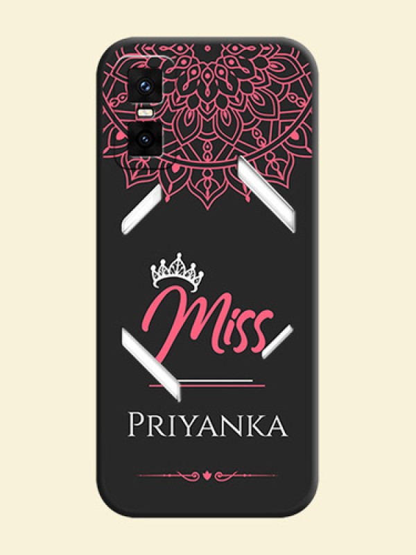 Mrs Name with Floral Design On Space Black Custom Soft Matte Mobile Back Cover - Infinix GT 30 Pro 5G