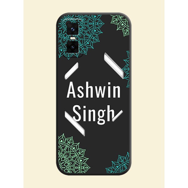 Your Name with Floral Design On Space Black Custom Soft Matte Mobile Back Cover - Infinix GT 30 Pro 5G Your Name with Floral Design On Space Black Custom Soft Matte Mobile Back Cover - Infinix GT 30 Pro 5G