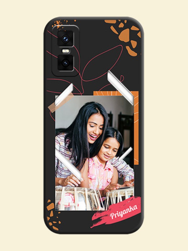 Orange Photo Frame On Space Black Custom Soft Matte Mobile Back Cover - Infinix GT 30 Pro 5G