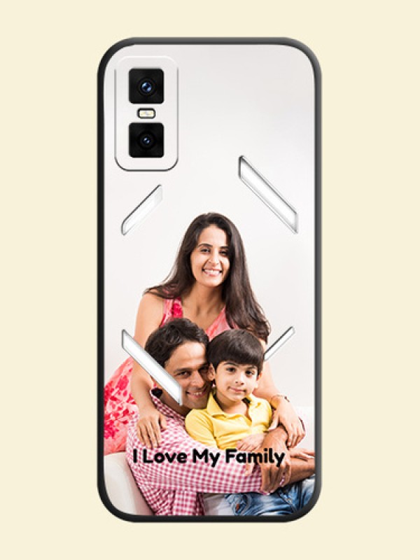 Full Single Pic Upload With Text On Space Black Custom Soft Matte Mobile Back Cover - Infinix GT 30 Pro 5G