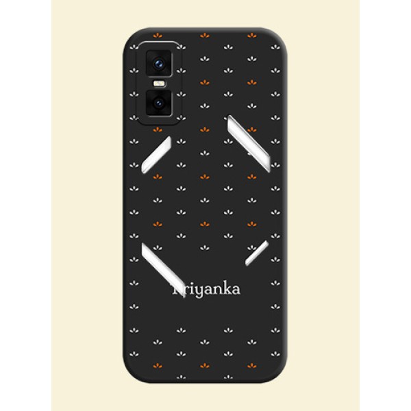 Simple Pattern With Custom Text On Space Black Custom Soft Matte Mobile Back Cover - Infinix GT 30 Pro 5G Simple Pattern With Custom Text On Space Black Custom Soft Matte Mobile Back Cover - Infinix GT 30 Pro 5G