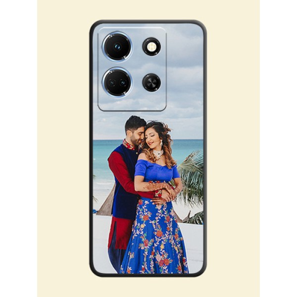 Full Single Pic Upload On Space Black Personalized Soft Matte Phone Covers - Infinix Note 30 5G Full Single Pic Upload On Space Black Personalized Soft Matte Phone Covers - Infinix Note 30 5G