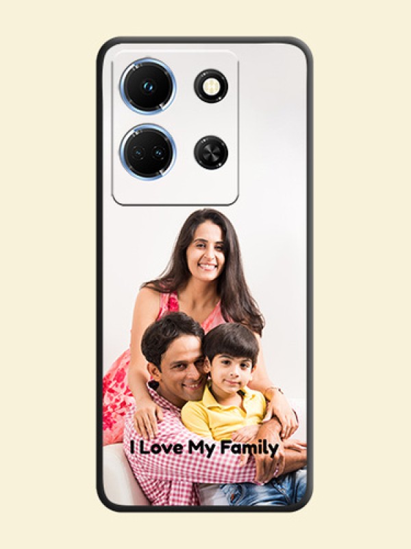Full Single Pic Upload With Text On Space Black Personalized Soft Matte Phone Covers - Infinix Note 30 5G