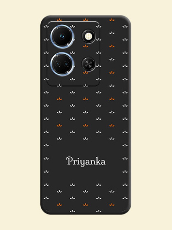 Simple Pattern With Custom Text On Space Black Personalized Soft Matte Phone Covers - Infinix Note 30 5G
