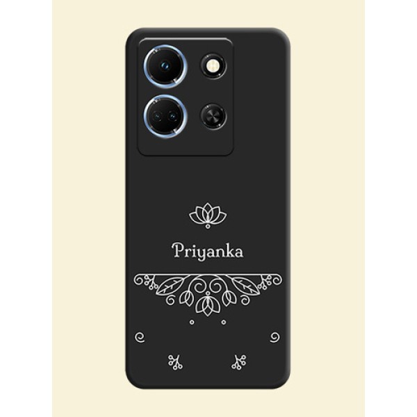 Lotus Garden Custom Text On Space Black Personalized Soft Matte Phone Covers - Infinix Note 30 5G Lotus Garden Custom Text On Space Black Personalized Soft Matte Phone Covers - Infinix Note 30 5G