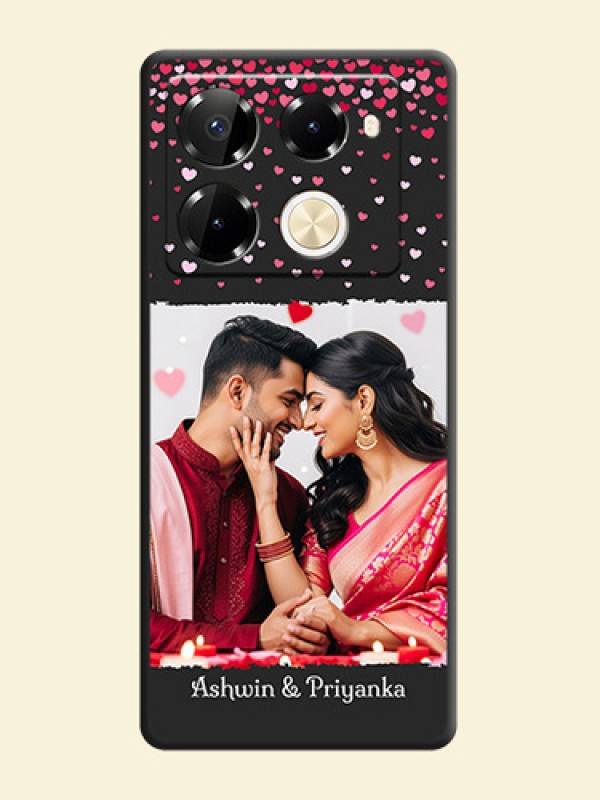 Fall in Love with Your Partner on Photo On Space Black Custom Soft Matte Mobile Back Cover - Infinix Note 40 Pro 5G