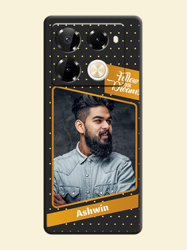 Follow Your Dreams with White Dots On Space Black Custom Soft Matte Mobile Back Cover - Infinix Note 40 Pro 5G