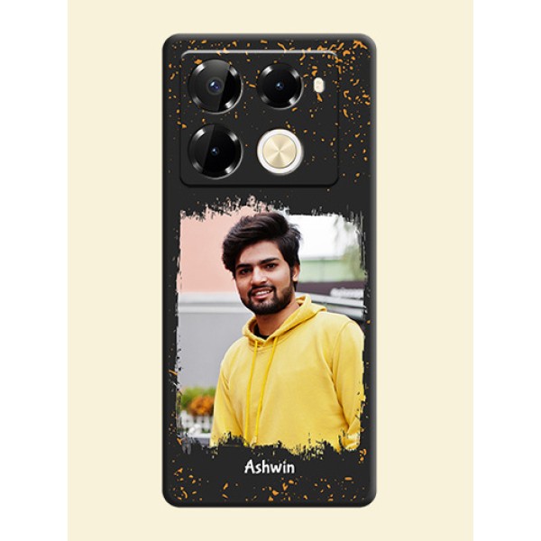 Spray Free Design on Photo On Space Black Custom Soft Matte Mobile Back Cover - Infinix Note 40 Pro 5G Spray Free Design on Photo On Space Black Custom Soft Matte Mobile Back Cover - Infinix Note 40 Pro 5G