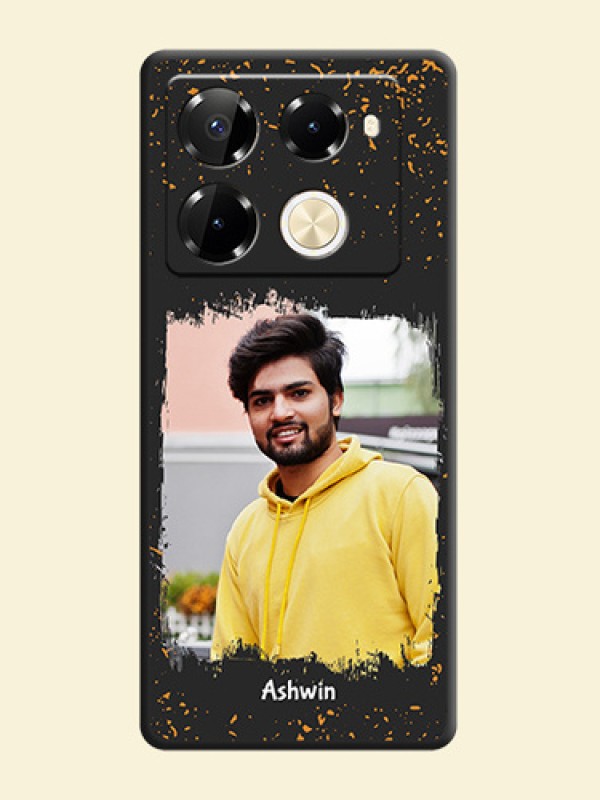 Spray Free Design on Photo On Space Black Custom Soft Matte Mobile Back Cover - Infinix Note 40 Pro 5G
