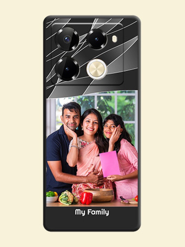 Mixed Wave Lines on Photo On Space Black Custom Soft Matte Mobile Back Cover - Infinix Note 40 Pro 5G