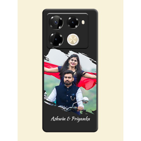 Grunge Brush Strokes on Photo On Space Black Custom Soft Matte Mobile Back Cover - Infinix Note 40 Pro 5G Grunge Brush Strokes on Photo On Space Black Custom Soft Matte Mobile Back Cover - Infinix Note 40 Pro 5G