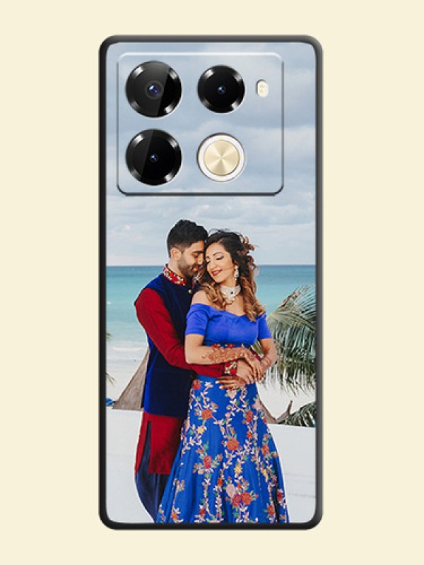 Full Single Pic Upload On Space Black Custom Soft Matte Mobile Back Cover - Infinix Note 40 Pro 5G
