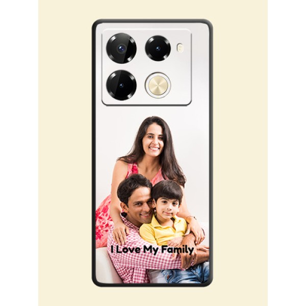 Full Single Pic Upload With Text On Space Black Custom Soft Matte Mobile Back Cover - Infinix Note 40 Pro 5G Full Single Pic Upload With Text On Space Black Custom Soft Matte Mobile Back Cover - Infinix Note 40 Pro 5G