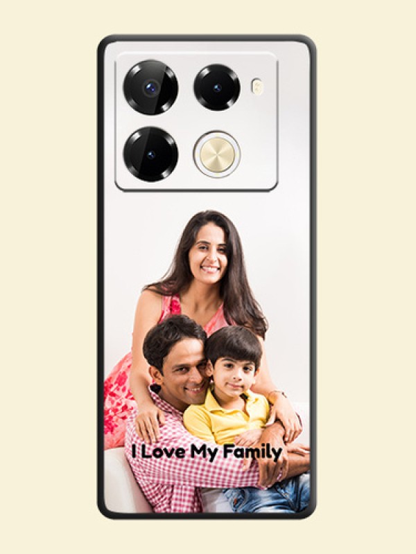 Full Single Pic Upload With Text On Space Black Custom Soft Matte Mobile Back Cover - Infinix Note 40 Pro 5G