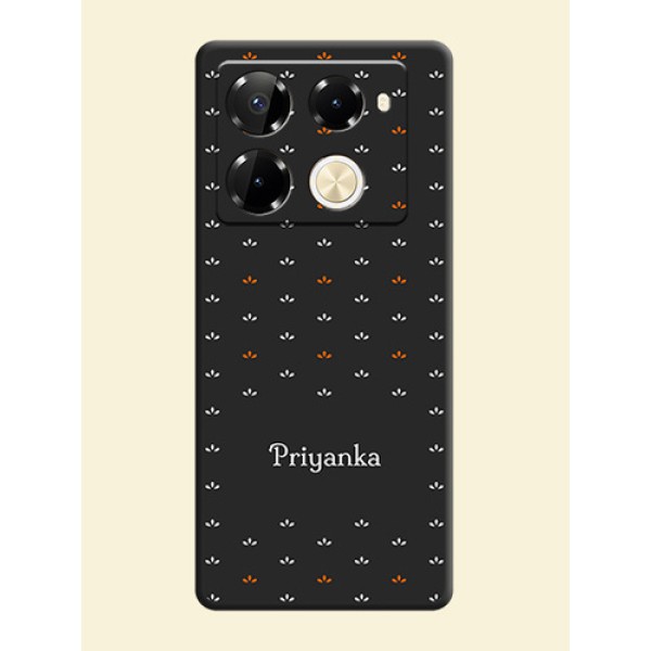 Simple Pattern With Custom Text On Space Black Custom Soft Matte Mobile Back Cover - Infinix Note 40 Pro 5G Simple Pattern With Custom Text On Space Black Custom Soft Matte Mobile Back Cover - Infinix Note 40 Pro 5G