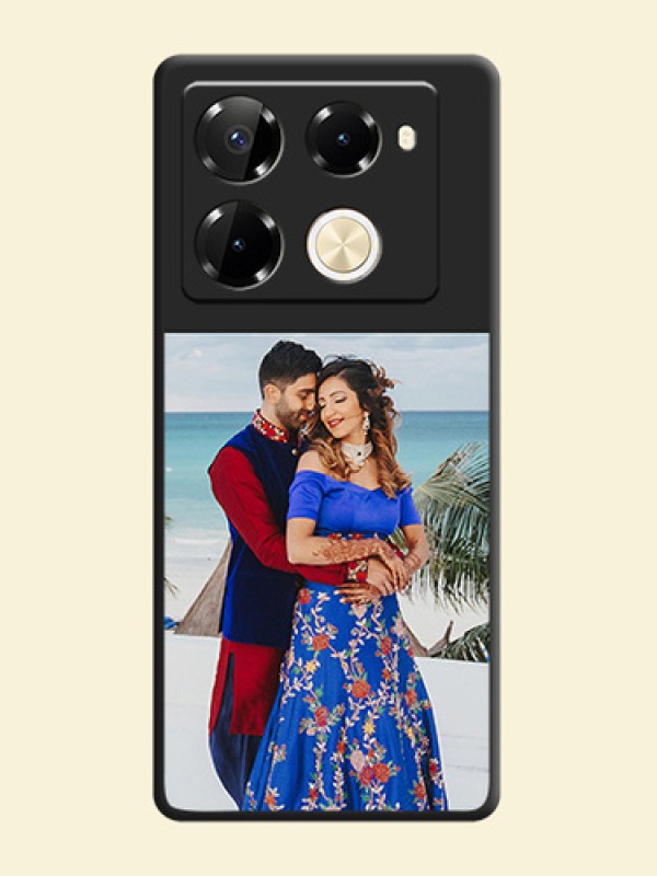 Image Upload With Space Black Color On Custom Soft Matte Mobile Back Cover - Infinix Note 40 Pro 5G