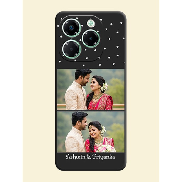 Miniature Love Symbols with Name On Space Black Custom Soft Matte Mobile Back Cover - Infinix Note 40X 5G Miniature Love Symbols with Name On Space Black Custom Soft Matte Mobile Back Cover - Infinix Note 40X 5G