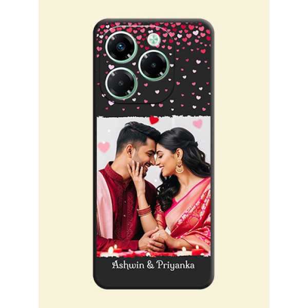Fall in Love with Your Partner on Photo On Space Black Custom Soft Matte Mobile Back Cover - Infinix Note 40X 5G Fall in Love with Your Partner on Photo On Space Black Custom Soft Matte Mobile Back Cover - Infinix Note 40X 5G
