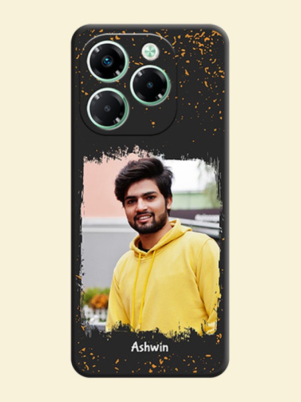 Spray Free Design on Photo On Space Black Custom Soft Matte Mobile Back Cover - Infinix Note 40X 5G
