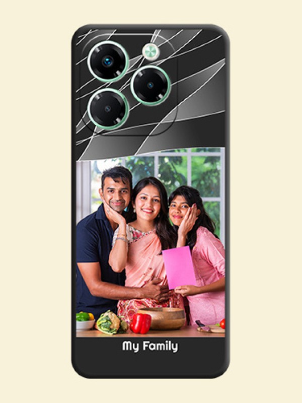 Mixed Wave Lines on Photo On Space Black Custom Soft Matte Mobile Back Cover - Infinix Note 40X 5G