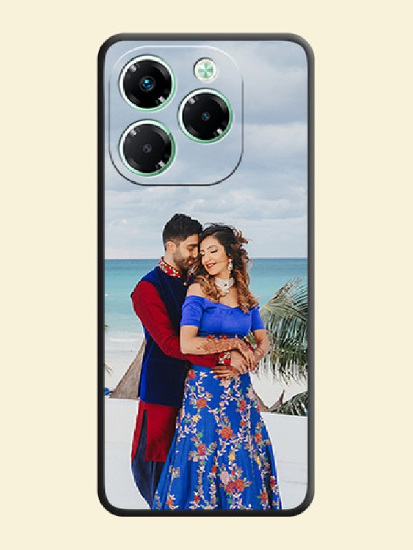 Full Single Pic Upload On Space Black Custom Soft Matte Mobile Back Cover - Infinix Note 40X 5G