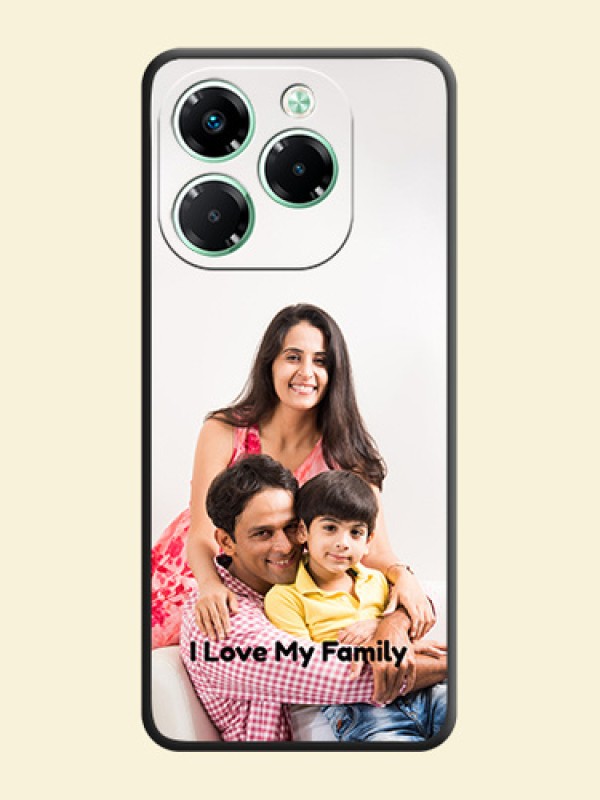 Full Single Pic Upload With Text On Space Black Custom Soft Matte Mobile Back Cover - Infinix Note 40X 5G