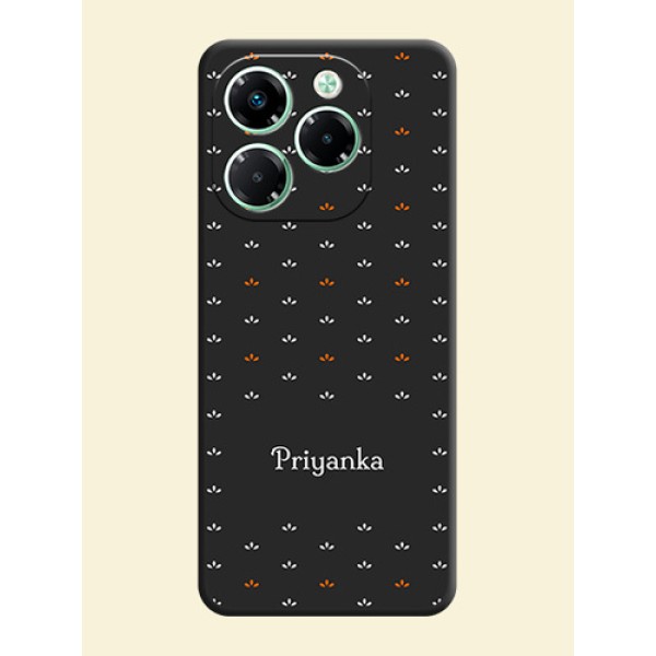 Simple Pattern With Custom Text On Space Black Custom Soft Matte Mobile Back Cover - Infinix Note 40X 5G Simple Pattern With Custom Text On Space Black Custom Soft Matte Mobile Back Cover - Infinix Note 40X 5G