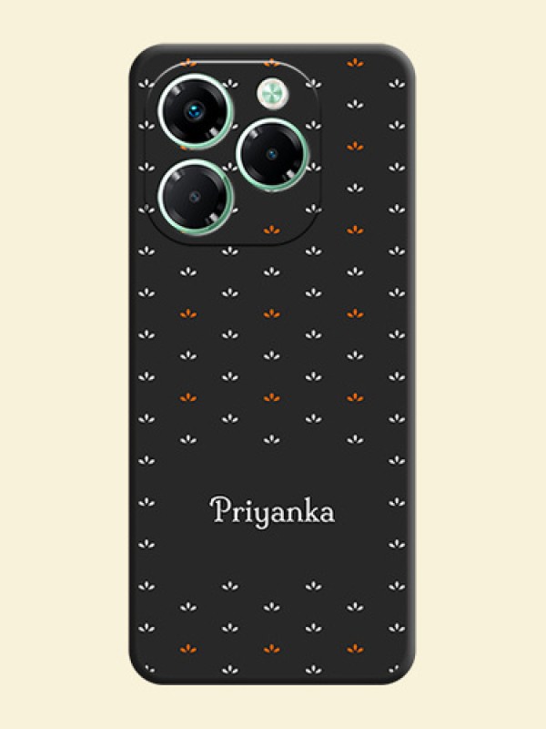 Simple Pattern With Custom Text On Space Black Custom Soft Matte Mobile Back Cover - Infinix Note 40X 5G