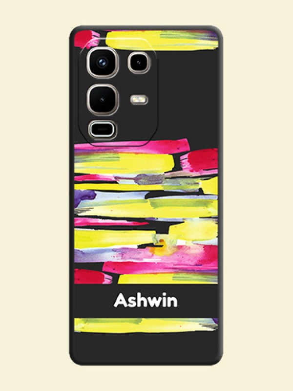 Brush Coloured On Space Black Custom Soft Matte Mobile Back Cover - Infinix Note 50s 5G
