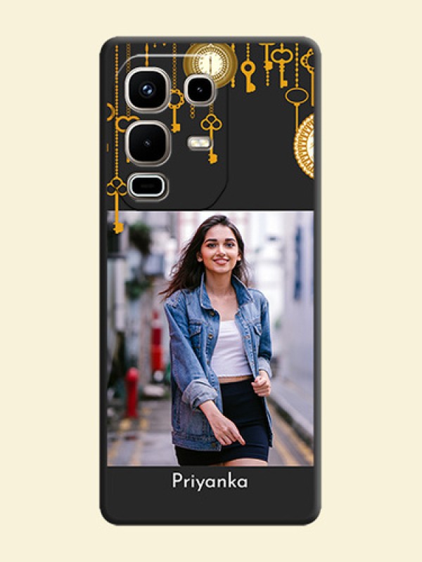 Decorative Design with Text On Space Black Custom Soft Matte Mobile Back Cover - Infinix Note 50s 5G
