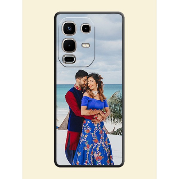 Full Single Pic Upload On Space Black Custom Soft Matte Mobile Back Cover - Infinix Note 50s 5G Full Single Pic Upload On Space Black Custom Soft Matte Mobile Back Cover - Infinix Note 50s 5G