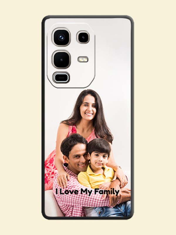 Full Single Pic Upload With Text On Space Black Custom Soft Matte Mobile Back Cover - Infinix Note 50s 5G