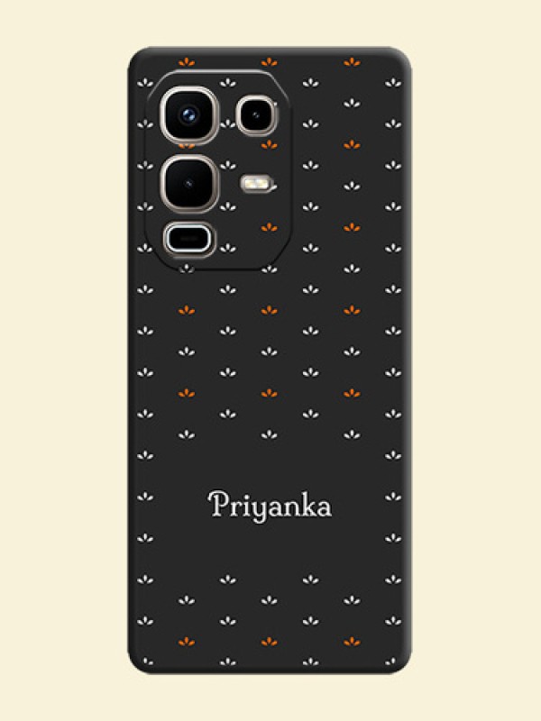 Simple Pattern With Custom Text On Space Black Custom Soft Matte Mobile Back Cover - Infinix Note 50s 5G