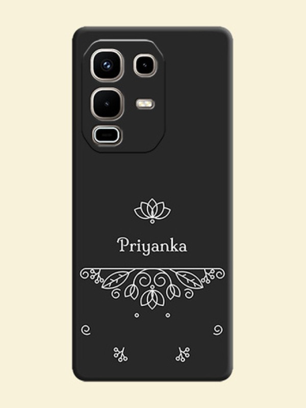 Lotus Garden Custom Text On Space Black Custom Soft Matte Mobile Back Cover - Infinix Note 50s 5G