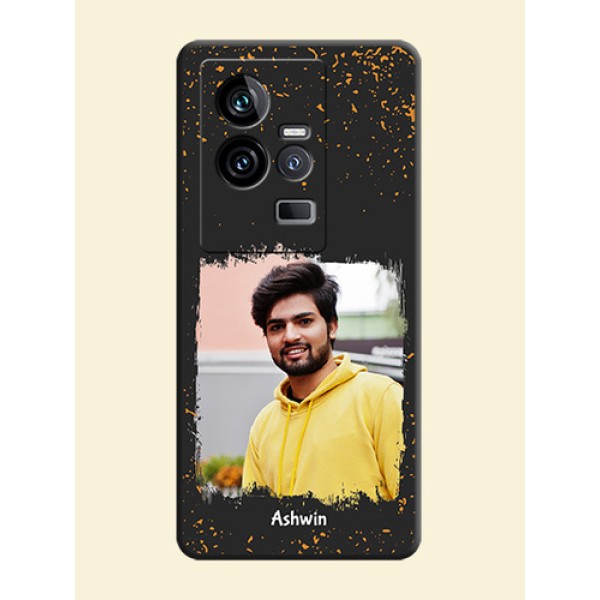 Spray Free Design on Photo on Space Black Soft Matte Phone Cover - iQOO 11 5G Spray Free Design on Photo on Space Black Soft Matte Phone Cover - iQOO 11 5G