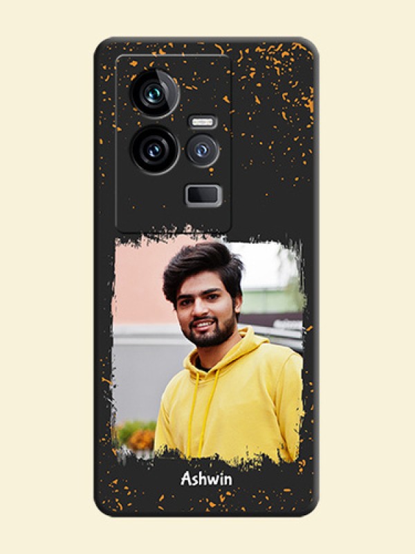Spray Free Design on Photo on Space Black Soft Matte Phone Cover - iQOO 11 5G