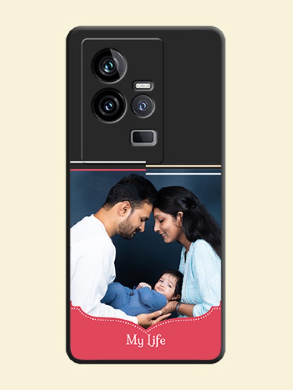 Classic Plain Design with Name on Photo on Space Black Soft Matte Phone Cover - iQOO 11 5G