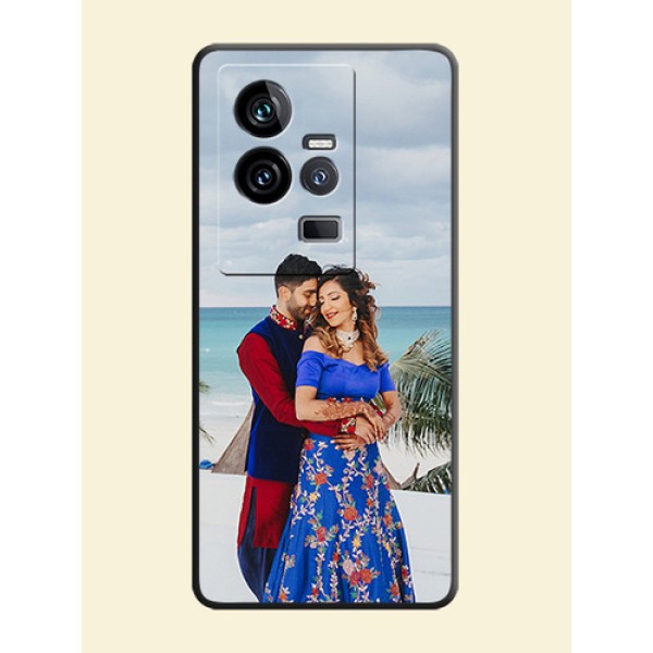 Full Single Pic Upload On Space Black Personalized Soft Matte Phone Covers -iQOO 11 5G Full Single Pic Upload On Space Black Personalized Soft Matte Phone Covers -iQOO 11 5G