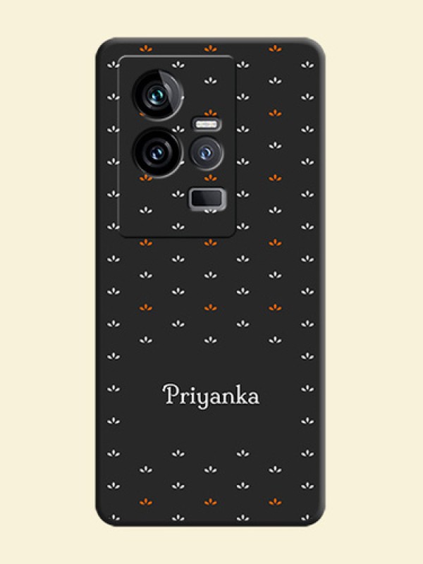 Simple Pattern With Custom Text On Space Black Personalized Soft Matte Phone Covers -iQOO 11 5G