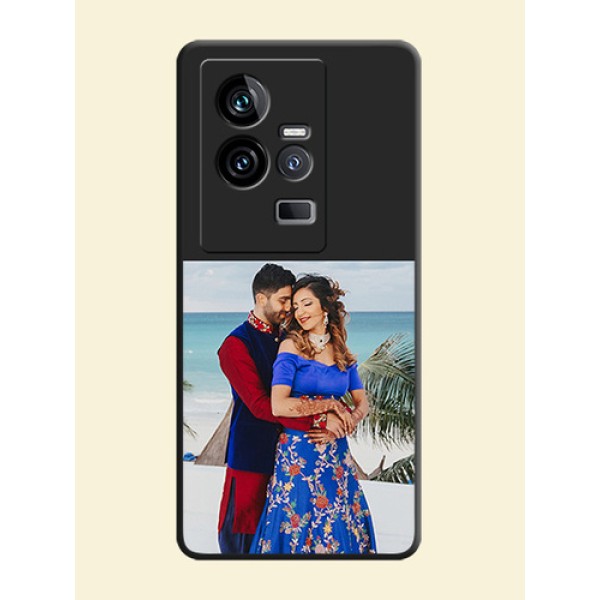 Image Upload With Space Black Color On Custom Soft Matte Mobile Back Cover - Iqoo 11 5G Image Upload With Space Black Color On Custom Soft Matte Mobile Back Cover - Iqoo 11 5G