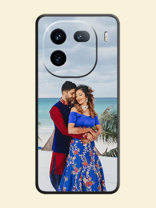 Full Single Pic Upload On Space Black Custom Soft Matte Mobile Back Cover - iQOO 12 5G
