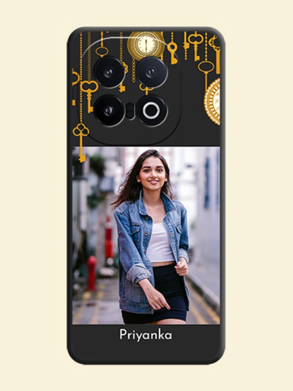 Decorative Design with Text On Space Black Custom Soft Matte Mobile Back Cover - iQOO 13 5G
